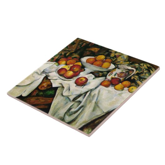 Cezanne - Appels en Sinaasappels Tegeltje (Zijkant)