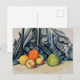 Cezanne Appels en Stof Vintage Stilleven Kunst Briefkaart