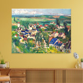 Cezanne - Auvers, Panoramisch Uitzicht Canvas Afdruk (Insitu (Woonkamer))