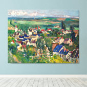 Cezanne - Auvers, Panoramisch Uitzicht Canvas Afdruk (Insitu (Houten vloer))