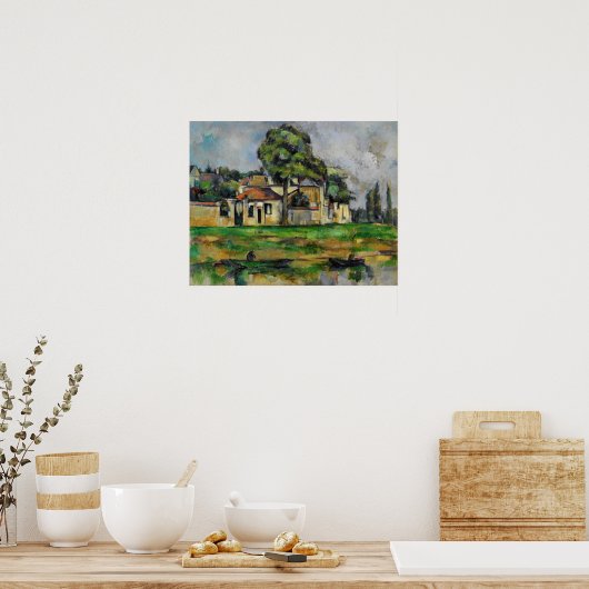Cézanne - Banken van de Marne Poster (Keuken)