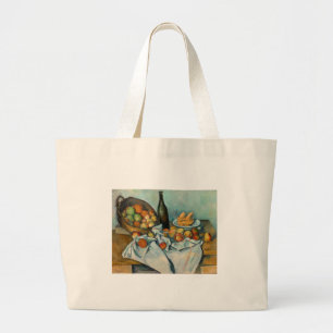 Cezanne Basket Appels Impressionisme Kunst Grote Tote Bag