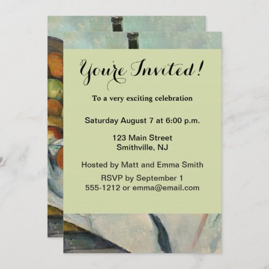 Cezanne Basket Appels Impressionisme Kunst Kaart (Voorkant / Achterkant)