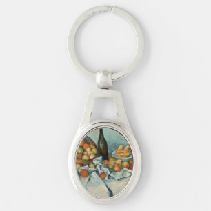 Cezanne Basket Appels Impressionisme Kunst Sleutelhanger