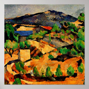 Cezanne - Bergen gezien vanuit l'Estaque Poster