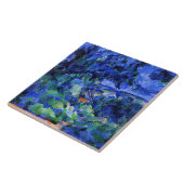 Cezanne - Blauw landschap Tegeltje (Zijkant)