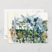 Cezanne - Bomen en huizen bij de Eure Briefkaart (Voorkant / Achterkant)