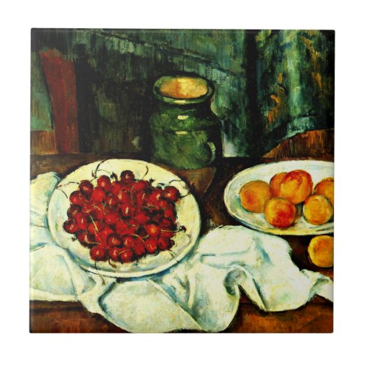 Cezanne - Cherries Tegeltje (Voorkant)