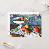 Cezanne - Compotier, Glass en Apple Kaart (Voorkant / Achterkant in situ)