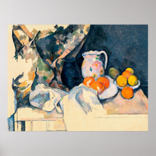 Cezanne - Curtain en Fruit Poster