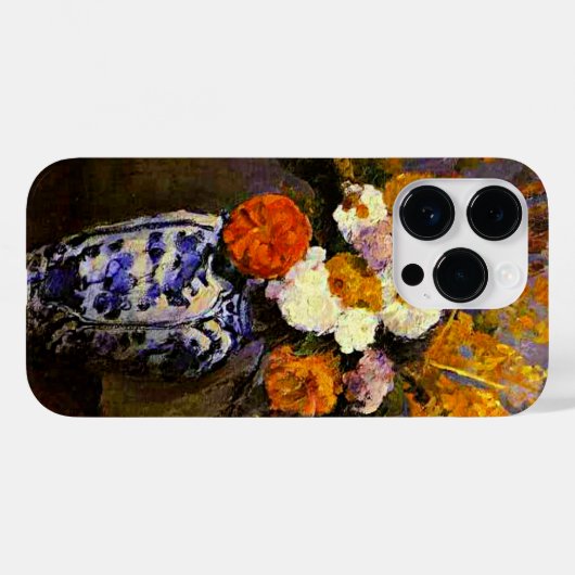 Cezanne - Dahlia's in een Delftse Vaas Case-Mate iPhone Case (Achterkant (horizontaal))
