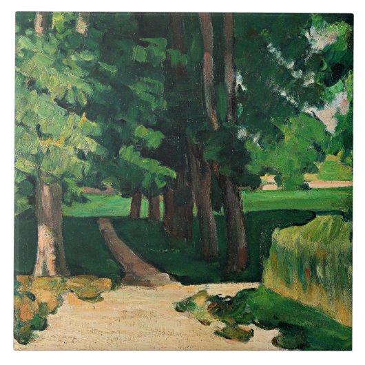 Cezanne - De Avenue aan de Jas de Bouffan Tegeltje (Voorkant)