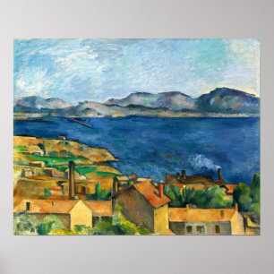 Cézanne - De baai van Marseille, uit L'Estaque Poster