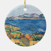 Cezanne - De Baai van Marseille vanuit L'Estaque Keramisch Ornament (Achterkant)