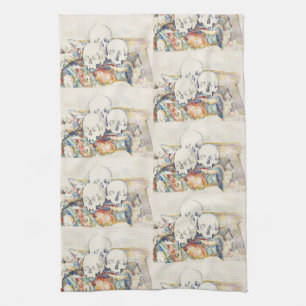 Cezanne De Drie Schedels Vintage Kunstposterprint Theedoek