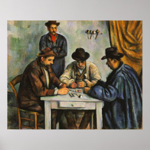 Cézanne - De Kaart speelt 1893 Poster