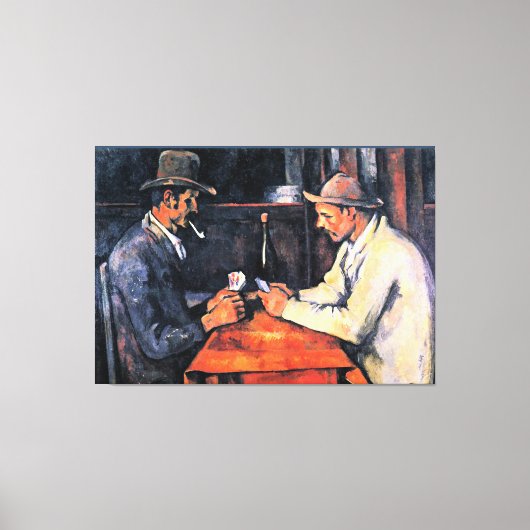 Cezanne - De Kaart Spelers (2) Canvas Afdruk (Voorkant)