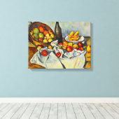 Cezanne De Mand van Appels Canvas Afdruk (Insitu (Houten vloer))