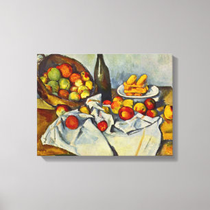 Cezanne De Mand van Appels Canvas Afdruk