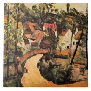 Cezanne - Een bocht in de weg Tegeltje