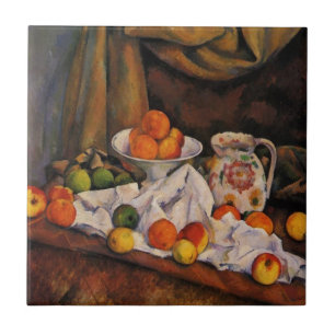 Cezanne: Fruit Bowl, Pitcher en Fruit Tegeltje