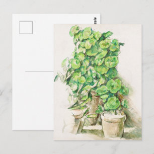 Cezanne Geraniums Vintage Botanische Kunstprint Briefkaart