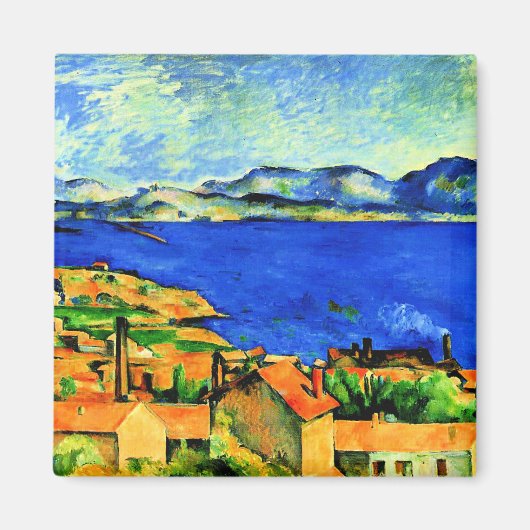 Cezanne - Golf van Marseille, beroemd schilderij, Magneet (Voorkant)