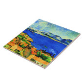 Cezanne - Golf van Marseille, beroemd schilderij,  Tegeltje (Zijkant)