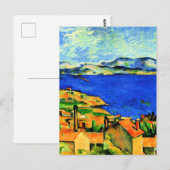 Cezanne - Golf van Marseille, populaire kunstwerke Briefkaart (Voorkant / Achterkant)