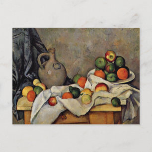 Cezanne - Gordijn, kan en fruit Briefkaart
