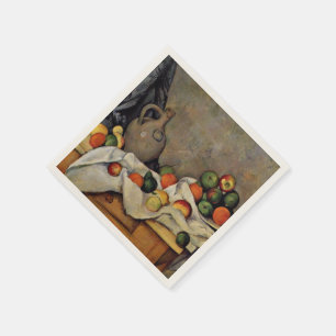 Cezanne - Gordijn, kan en fruit, Servet