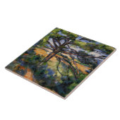 Cezanne - Grote Pine en Rode Aarde, Tegeltje (Zijkant)
