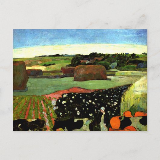 Cezanne - Haystacks in Bretagne Briefkaart (Voorkant)