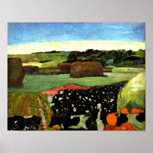 Cezanne - Haystacks in Bretagne Poster