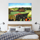 Cezanne - Hooibergen in Bretagne Canvas Afdruk (Insitu (Slaapkamer))