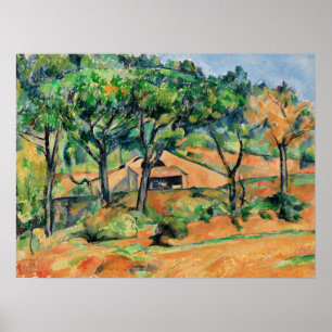 Cezanne - Huis in Provence, populaire kunst Poster