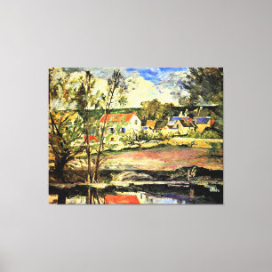 Cezanne - In de vallei van de Oise, schilderkunst Canvas Afdruk