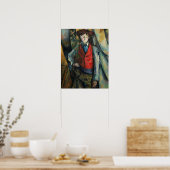 Cézanne - Jongen in een rode jas Poster (Keuken)