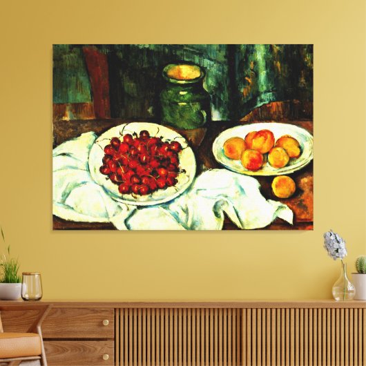 Cezanne - Kersen, Canvas Afdruk (Insitu (Woonkamer))