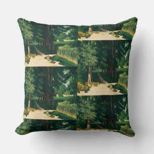 Cezanne-laan bij Jas de Bouffan Vintage Print Kussen