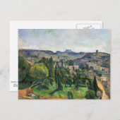 Cezanne - Landschap met Road en Bell Tower Briefkaart (Voorkant / Achterkant)