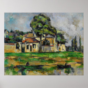 Cézanne - oevers van de Marne Poster