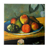 Cezanne - Perziken, peren en druiven Tegeltje (Voorkant)