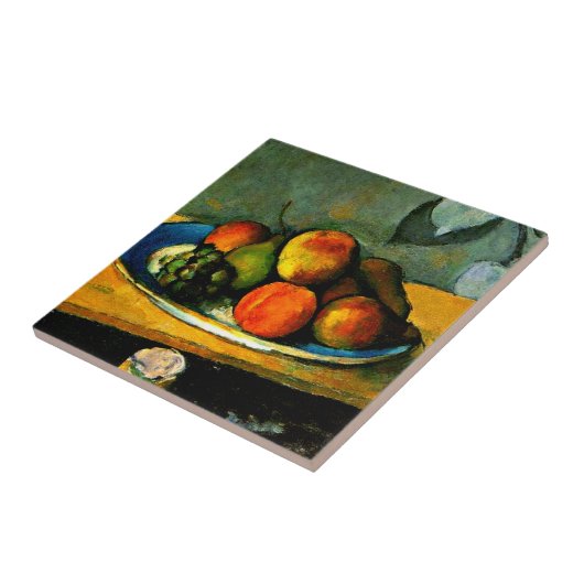 Cezanne - Perziken, peren en druiven Tegeltje (Zijkant)