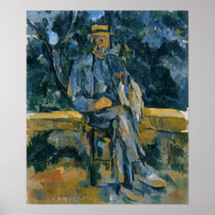 Cézanne - Portret van Boer Poster
