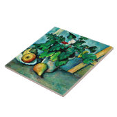 Cezanne - Pot of Primroses and Fruit, Tegeltje (Zijkant)