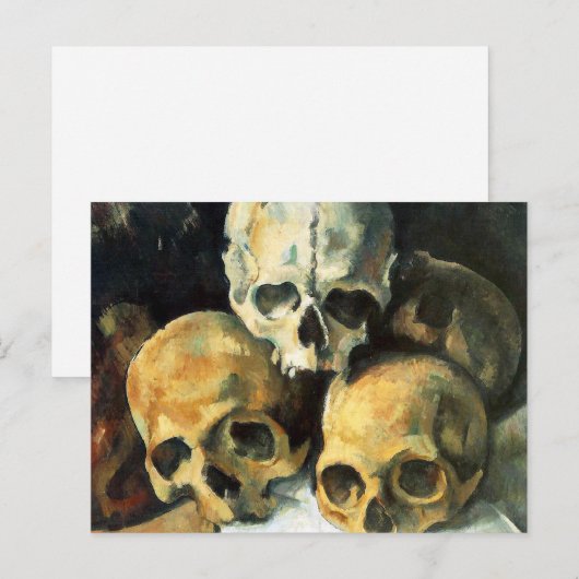 Cezanne Pyramid van het Briefkaart van Skulls (Voorkant / Achterkant)