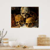 Cezanne - Pyramide van de schedels Poster (Keuken)