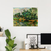 Cezanne - Riverbank Poster (Thuiskantoor)