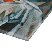 Cezanne stille-levensgordijn, bloemrijke pitcher, snijplank (Hoek)